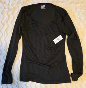32 Degrees Heat Tee Womens Medium Black Long Sleeve Scoop Neck - Picture 1 of 3