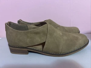 Rocket Dog Maisie hellbraune Damen-Slipper Größe 8 Schuhe ausgeschnittene Reißverschlüsse hinten - Bild 1 von 8