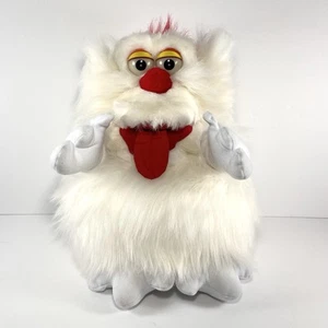 De colección 1987 Yangjee Furbles Marioneta de Mano Blanca Peluche Monstruo “Walter” Peluche Animal - Imagen 1 de 14