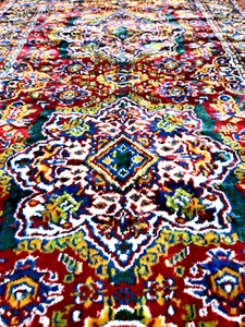 ALFOMBRA DE ORACIÓN TURCA BAKHTIARI SEDA LANA ANUDADA HECHA A MANO ALFOMBRA BOHO - Imagen 1 de 14