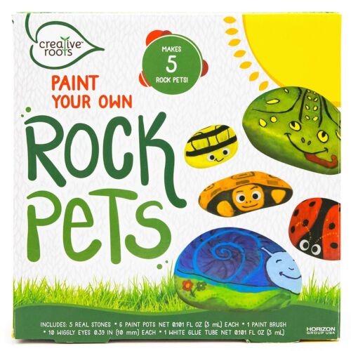 Creative Roots Paint Your Own Rock Pets, Pet Rocks for , Craft Kits, Crafts, ...