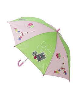 Umbrella -"Paris" - Children's - 24" long with pink handle - Picture 1 of 2