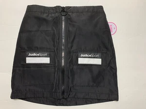 Justice Girls zip sport skirt w/built shorts Black Size 10 New Collection - Picture 1 of 2