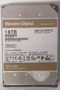 Western Digital WD181KRYZ WD Gold 18TB Data center Hard Drive - Picture 1 of 3