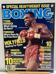 BOXING SCENE MAGAZINE SEPTEMBER 1991: SPECIAL HEAVYWEIGHT ISSUE HOLYFIELD COVER - Picture 1 of 23