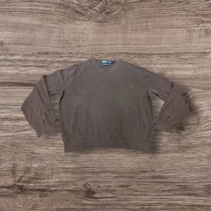 Men's Polo Ralph Lauren 100% Pima Cotton Brown V-Neck Pull Over Sweater XXL - Picture 1 of 7
