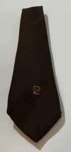 TIE: PIERRE CARDIN Solid BROWN Men's Hand-tailored. 3" x 56" VGC - Picture 1 of 4