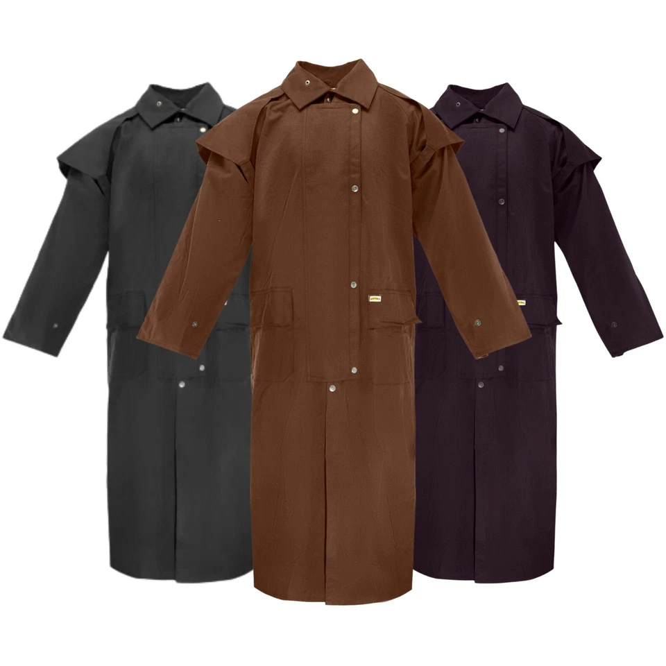 Oilskin Duster Western Australian Drover Coat Waterproof XS-6XL | Free Shipping - Image 1 of 2