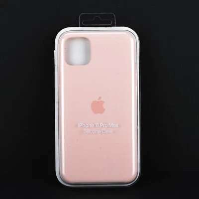 Funda protectora de silicona a presión original Apple para iPhone 11 Pro Max - rosa usada Foto 1 de 4