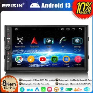 Android 13 8-Kern 64GB Doppel Din Autoradio GPS Navi DAB+ WiFi CarPlay DSP BT5.0 - Bild 1 von 22
