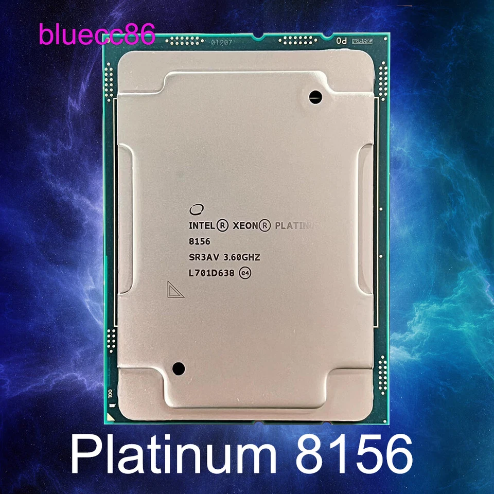 Intel Xeon Platinum 8156 LGA3647 4C/8T 3.6 GHz 16.5 MB 105W CPU Processors - Image 1 of 1