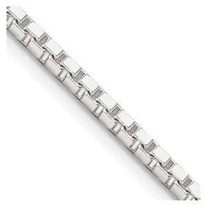 Sterling Silver 2.5mm Box Chain Necklace 42" 34.38gram Perfect Gift for Her - Picture 1 of 4