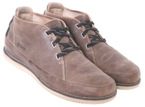 Ahnu AF2446OLNT Harris Pebbled Leather Brown Chukka Boot Shoes Men's US 8 - Picture 1 of 10