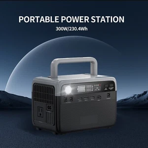 Portable Power Station 296Wh 300W Solar Generator for Camping Travel Home Backup - Picture 1 of 7
