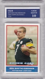 BEN ROETHLISBERGER ROOKIE CARD 2004 Topps Bazooka Steelers Football GEM MINT RC! - Picture 1 of 1