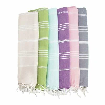 3 pcs Lotus  Turkish Hamam Peshtemal Cotton Bath Face Bath Towel set 70x39" - Image 1 of 4