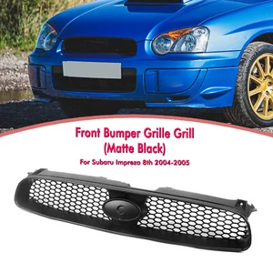 1pc Matte Black Front Bumper Grille Mesh Grill For Subaru Impreza 8th 2004-2005 - Picture 1 of 15