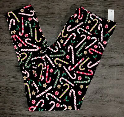 Leggings No Boundaries Juniors Estampado Vacaciones Candycane Multicolor Múltiples Tallas Foto 1 de 4