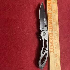 Northwest Trail pocket knife all black combo edge blade liner lock - Picture 1 of 5