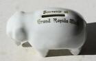 Elephant Shaped Coin Bank Souvenir of Grand Rapids Michigan Ceramic Made Germany