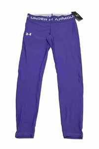 Under Armour New Athletic Leggings Girls Youth LG Purple - Picture 1 of 8