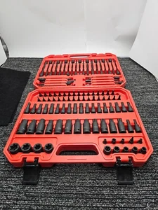 106PCS Allen and Torx Bit Socket, 1/4", 3/8" and 1/2" Drive,Extra Long Torx - Picture 1 of 7