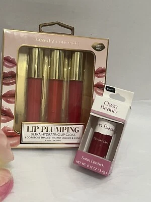 LOTE de lápiz labial satinado B*Pure Clean Beauty clásico rojo+Beauty Concepts Foto 1 de 4