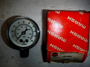 New MARSH 2" Round Gauge 0-100 psi Pressure 1/4" npt USA - Picture 1 of 4