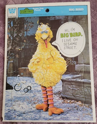 Vintage 1977 Whitman Frame-Tray Puzzle Sesame Street Big Bird - Image 1 of 3