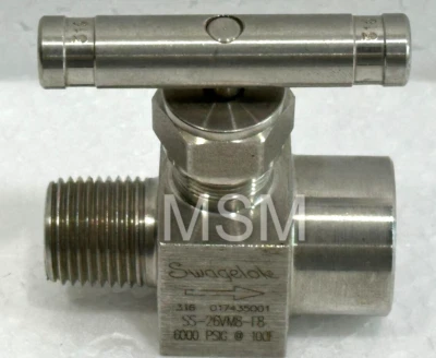 SWAGELOK SS-26VM8-F8 NEEDLE VALVE 6000-PSI - Image 1 of 4