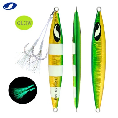 OCEAN CAT Caída de tono lento Metal Plomo Vertical Plantillas Jigging Señuelos de pesca Aparejo  Foto 1 de 4