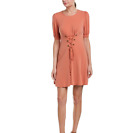 Bcbg Generation Dress Front Tie Canyon Clay Knee Length Dress Women’s Size S
