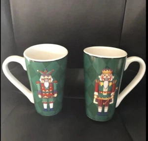 Nutcracker Holiday Mugs Jenny And Jeff Designs Traditions Green Christmas - Picture 1 of 7