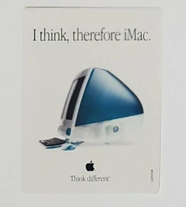 Apple Computer Sticker "I Think, Therefore iMac" THINK DIFFERENT Unused NM - Picture 1 of 1