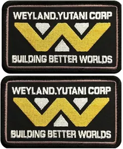 Weyland Yutani Building Better Worlds Alien Patch | 2PC IRON ON OR SEW 4"x2.5" - Picture 1 of 1