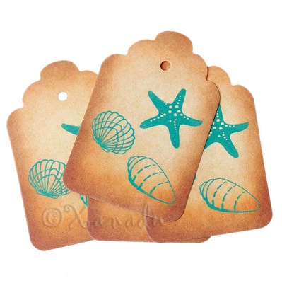 XANADU DESIGNS Ocean Starfish Specialty Wholesale Paper Price Tags P8361 - 20, 50 Or 100PCs