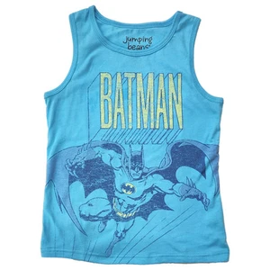 Boys Blue Batman Muscle Tank Top Athletic T-Shirt Tee Shirt Small 6 - Picture 1 of 2