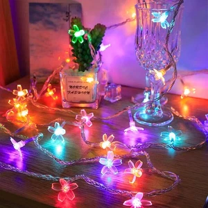 Indoor Fairy Flower String Lights - 33ft 100 LED Plug-in Multicolor Cherry Bl... - Picture 1 of 8