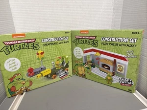TMNT Construction Set Cheapskate With Raph &pizza Parlor With Mikey - Picture 1 of 1