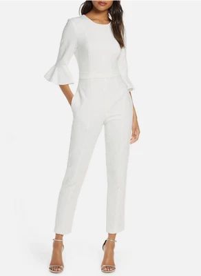 Mono negro halo Brooklyn manga volantes talla 10 $460 porcelana (marfil) *1578 Foto 1 de 4