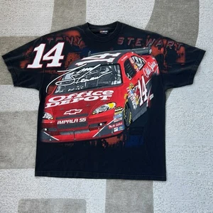 Camicia Vintage Y2K Tony Stewart Office Depot Stampa All Over AOP NASCAR Uomo 2XL - Foto 1 di 17
