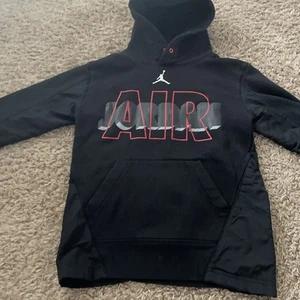 Jordan Air Black and Red Hoodie - Size Youth Medium - Great Condition - Picture 1 of 6