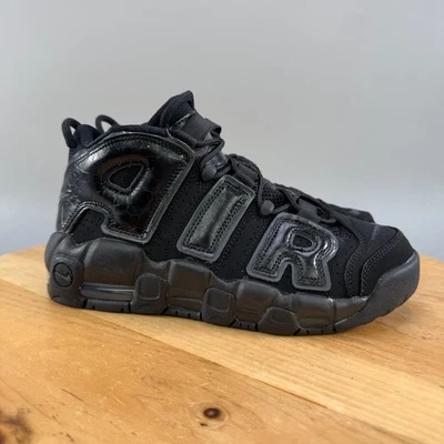 6.5Y / Womens 8 - Nike Air More Uptempo Black Anthracite (GS) FV2264-001 NEW - Image 1 of 4