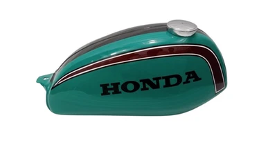 For Honda SL125 SL100 K1 1973 to 1975 Green Painted Steel Gas Tank DUTYFREE — 第 1/4 张图片
