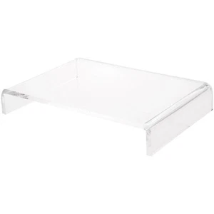 Elevador de pantalla rectangular acrílico transparente Plymor, 2" H x 12" W x 8" D (3/8" de espesor) - Imagen 1 de 2