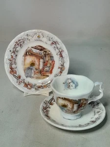 Royal Doulton Brambly Hedge TRÍO DE INVIERNO Miniatura Taza Platillo Plato Cuatro Estaciones - Imagen 1 de 6