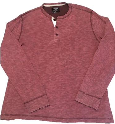 Suéter Para Hombre Abercrombie Henley Ladrillo Jaspeado Rosa Mezcla Algodón Talla XL DE COLECCIÓN  Foto 1 de 4