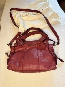 Francesco Biasia Red Leather Shoulder Crossbody Bag With Dustbag - Picture 1 of 9