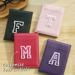 Custom Baseball Passport Holder w/ Initials - Faux Leather Case, Perfect Gift - Picture 1 of 24