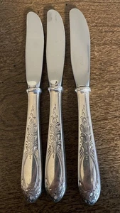 3 Kirk Sterling Silver Primrose Butter Knife Set - Picture 1 of 4
